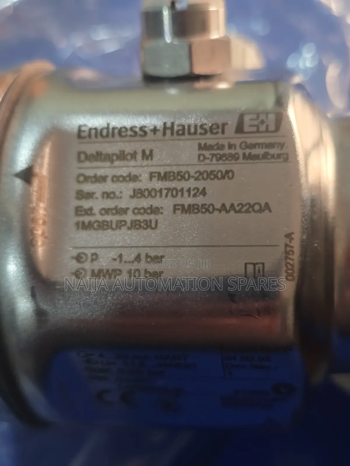 Endress Deltapilot M | FMB50-AA22QA | Hydrostatic Level Measurementq