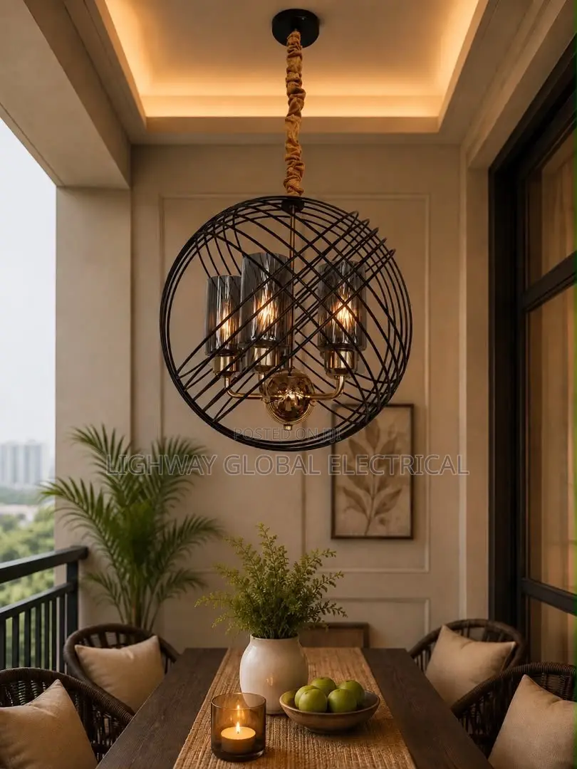 Creative American County French Wrought Iron Spherical Chandelier