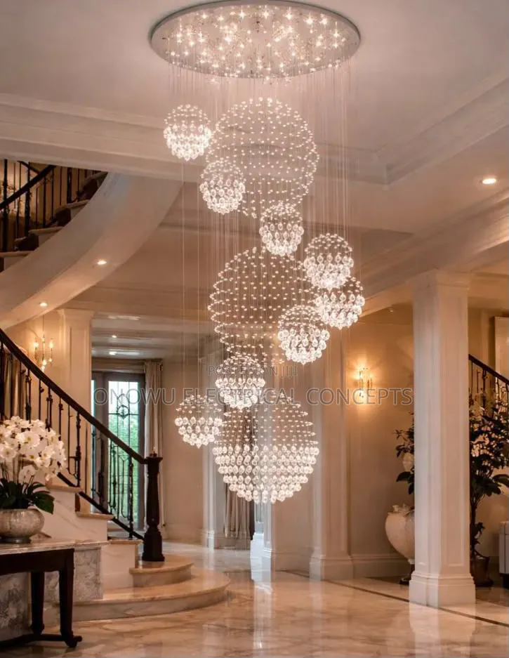 Modern Home Decoration Crystal Chandelier, Stair Pendant Lamp