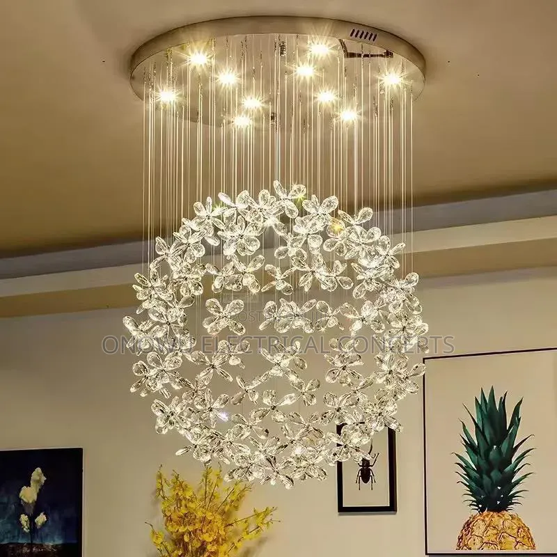 Modern Home Decoration Crystal Chandelier, Stair Pendant Lamp