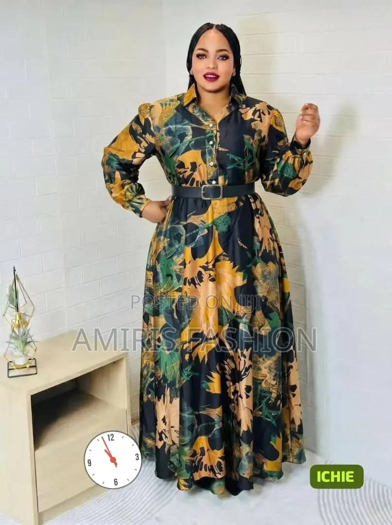 Pleated Long Sleeve Shirt Long Gown