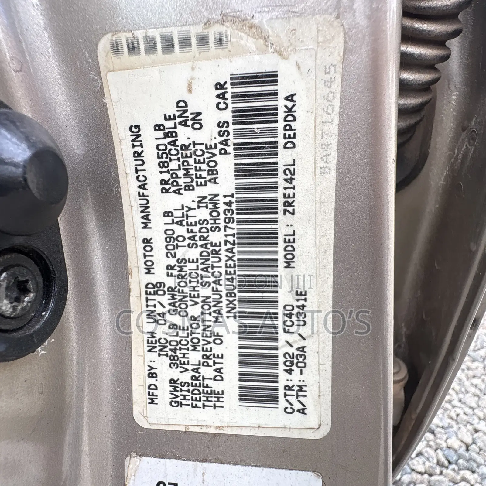 Toyota Corolla 2009 Gold