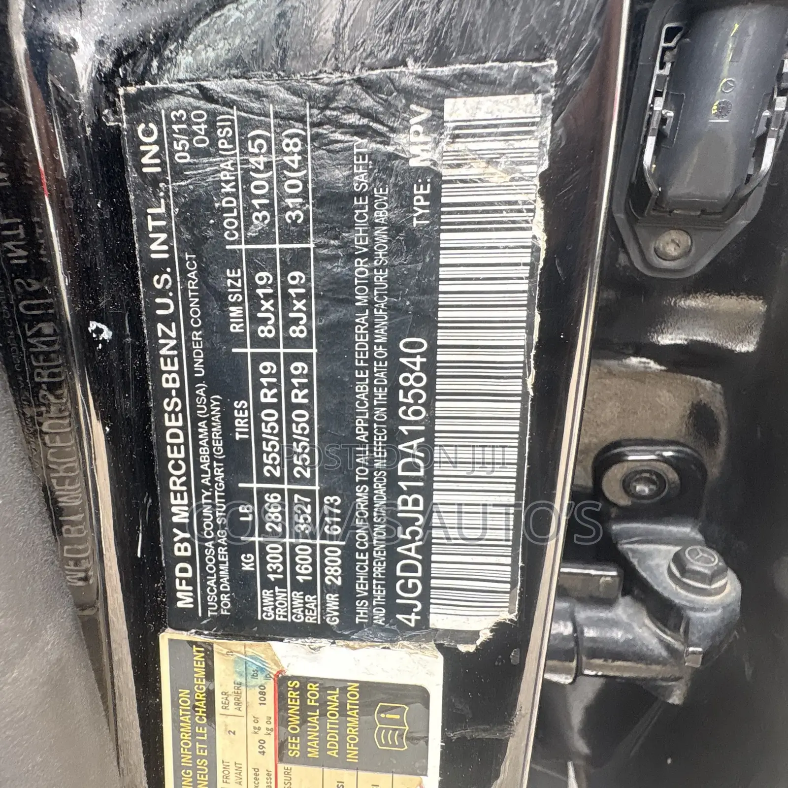Mercedes-Benz M Class ML 350 4Matic 2013 Black