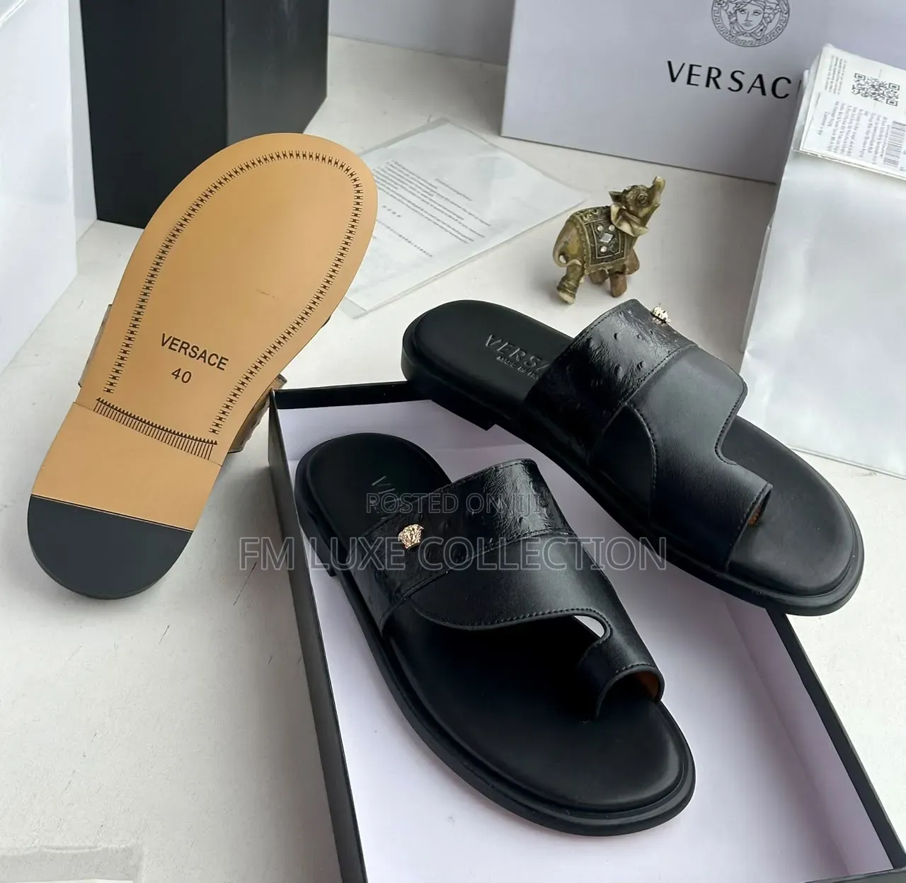 Versacce Men Leather Slide
