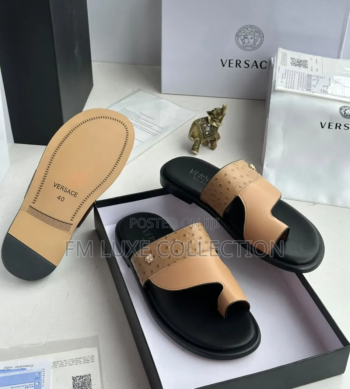 Versacce Men Leather Slide