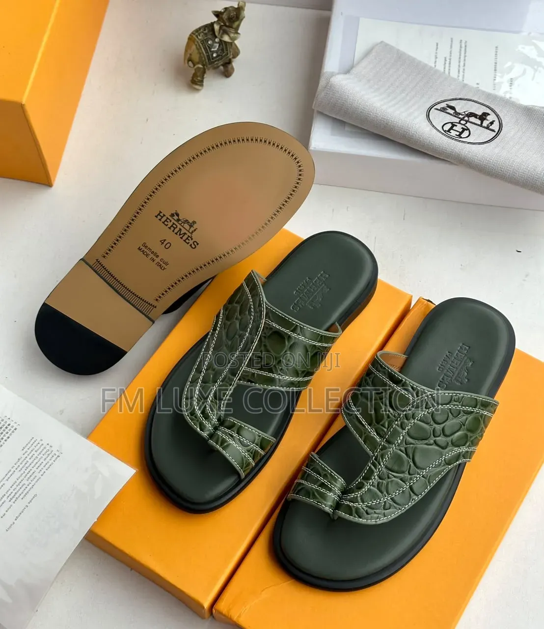 Versacce Men Leather Slide