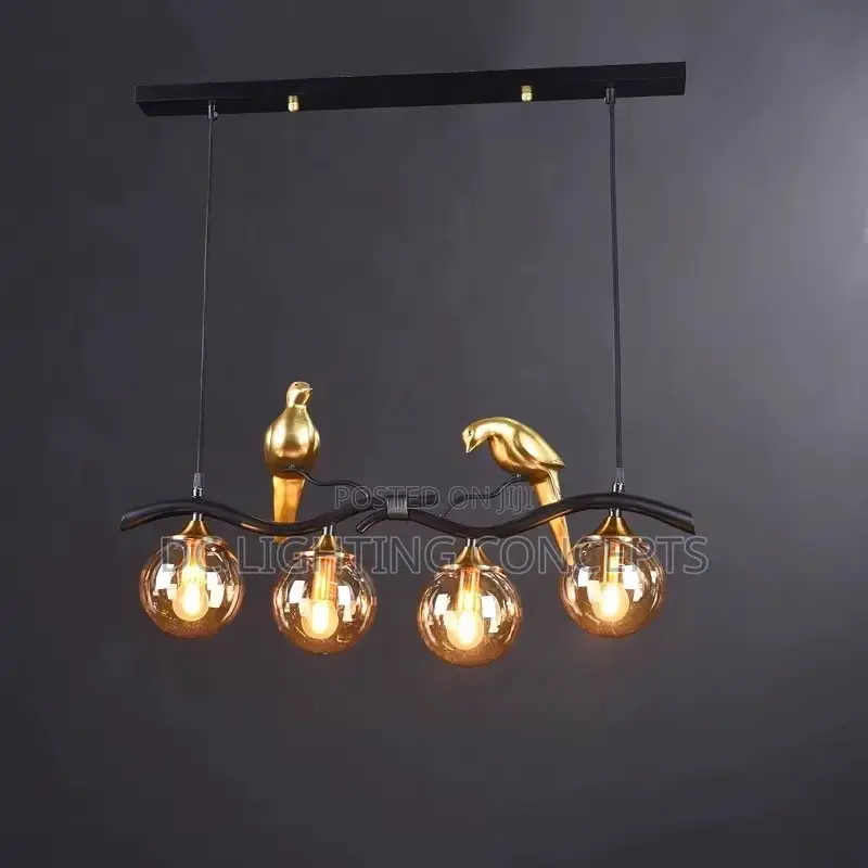 Modern Simple Gold Glass Ball Pendant Chandelier.