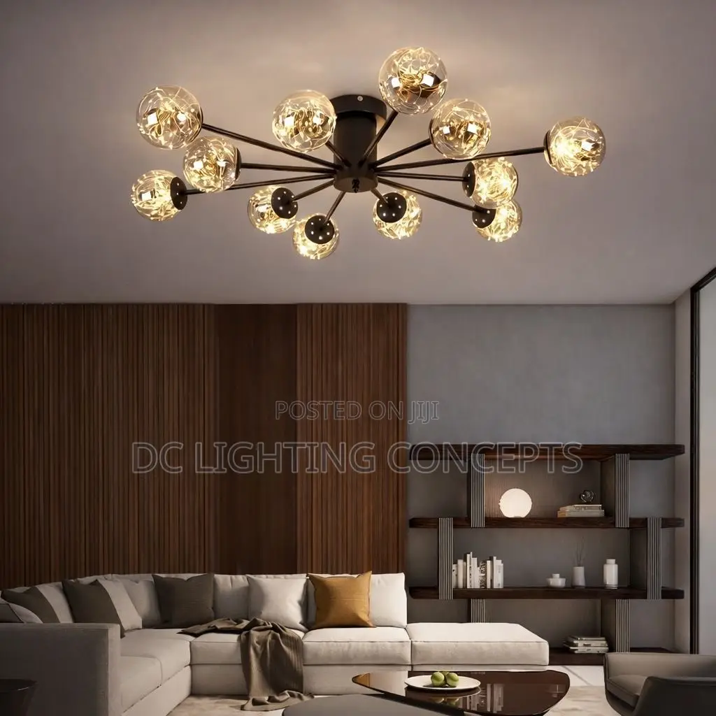 Modern Simple Glass Chandelier for Living Room, Bedroom.