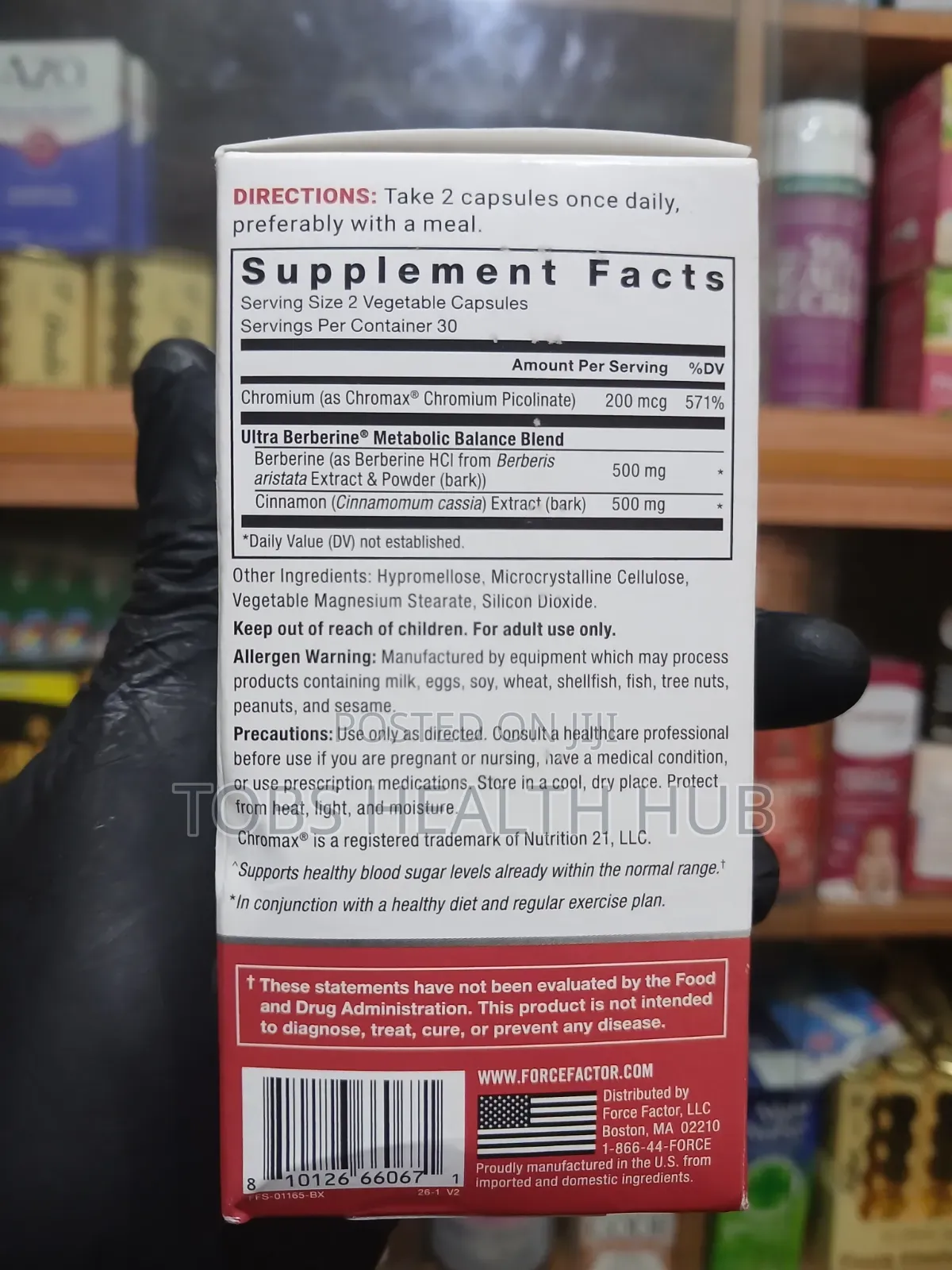 Force Factor Ultra Berberine 60 Veg Capsules