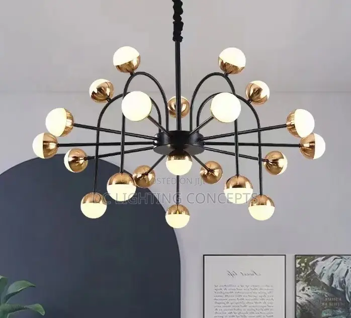Nordic Simple Modern Ball Large Glass Pendant Chandelier.