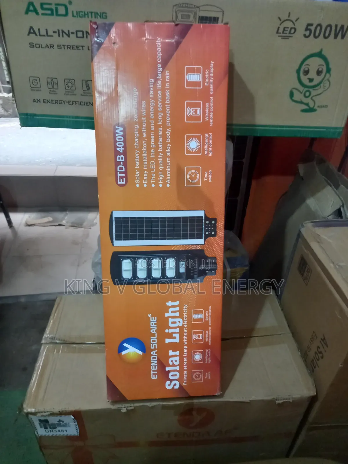 Etenda Solar 400watts 4 Eye Divided Solar Street Lights
