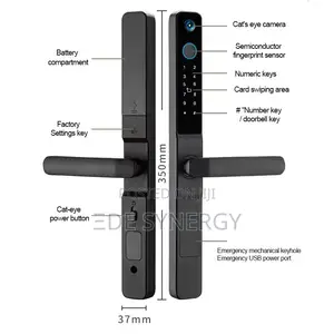Alluminium Frame Glass Doors Biometric Handle Digital Smartlock