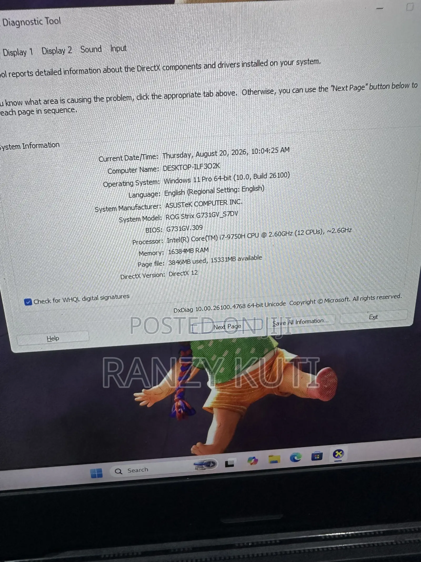 Laptop Asus ROG Strix GL503 16GB Intel Core i7 SSD 512GB