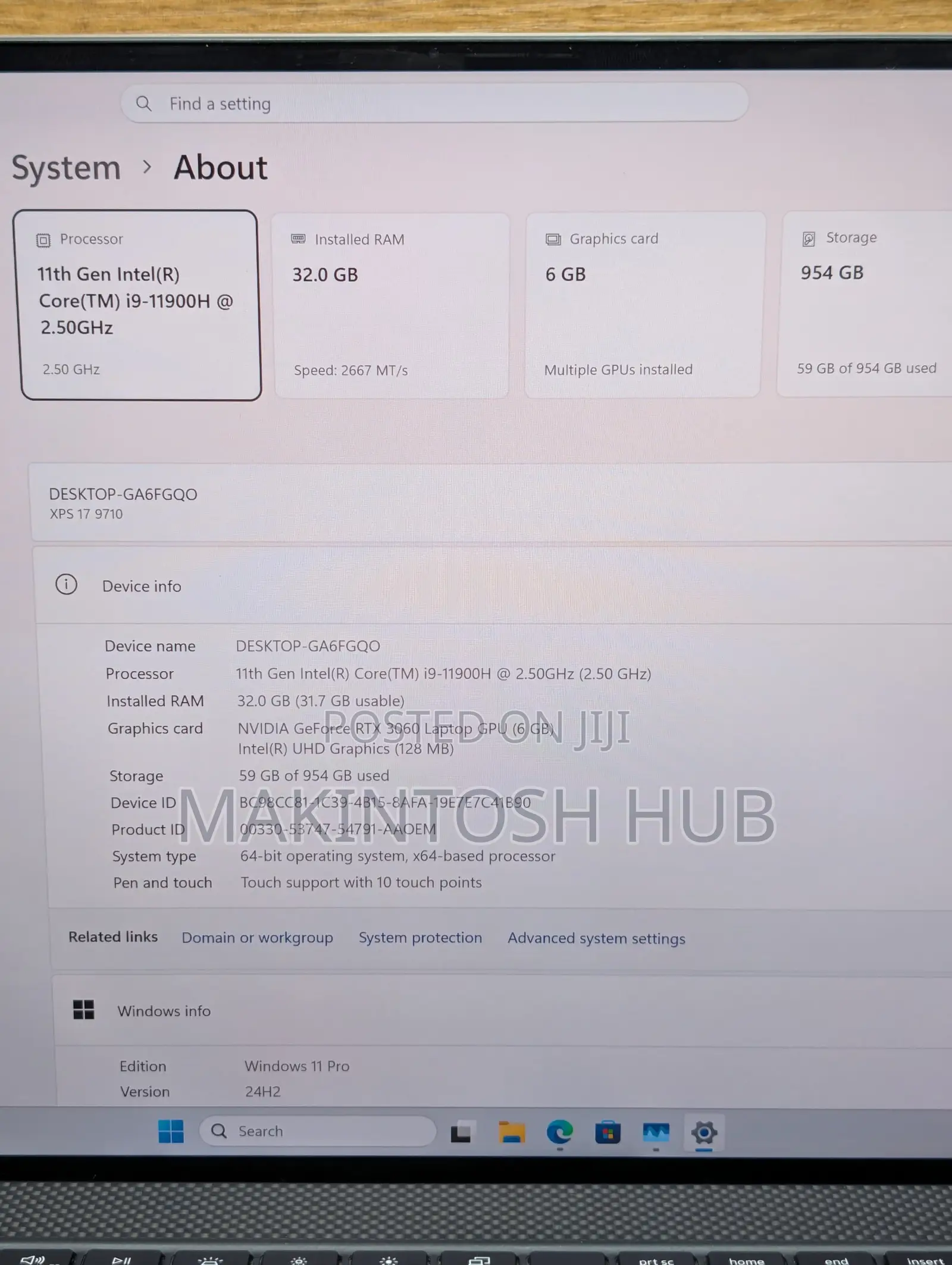 Laptop Dell XPS 17 9710 32GB Intel Core i9 SSD 1T