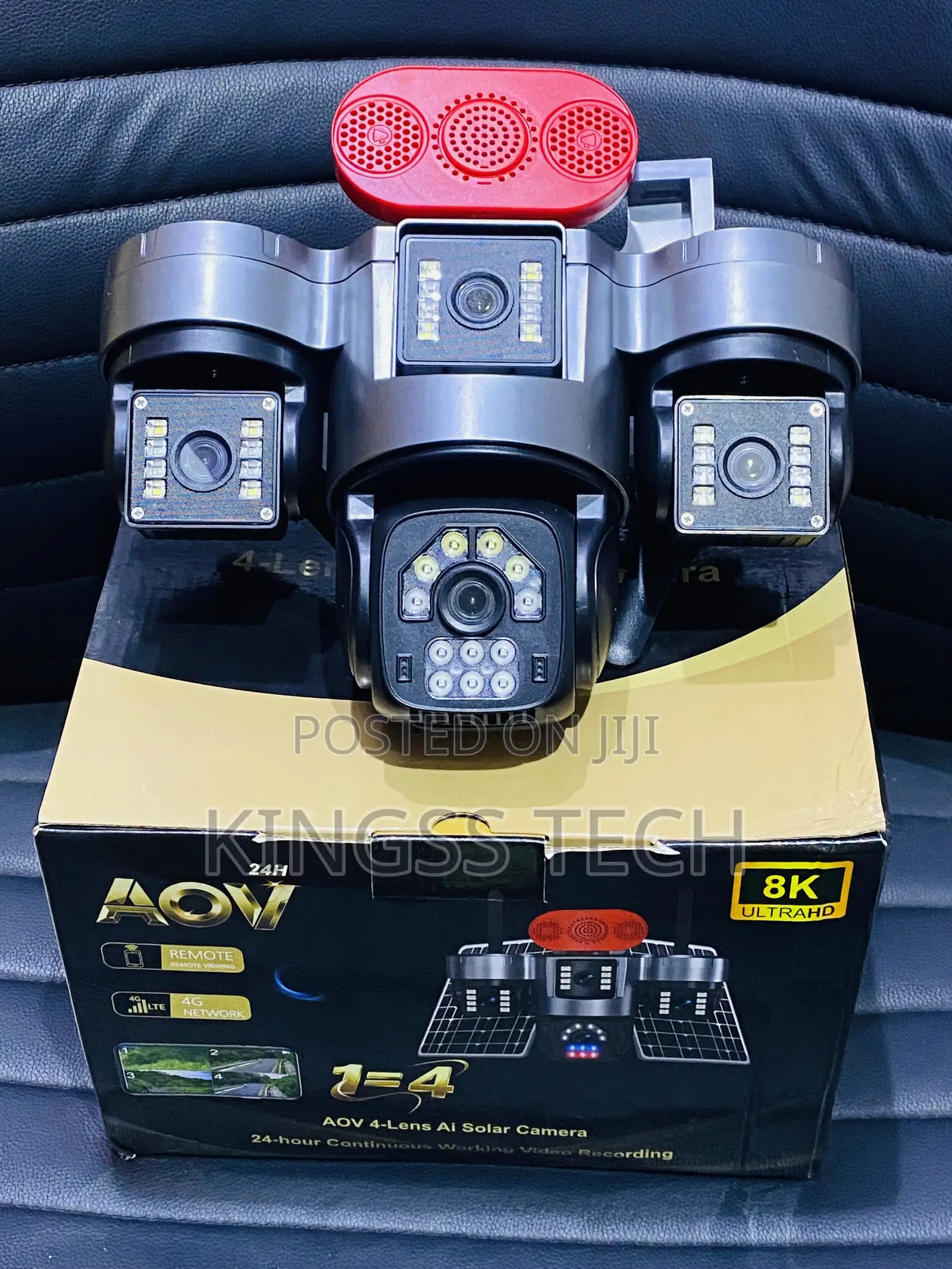 HiEasy Four Lens (4lens) AOV, 4G Ai Solar Camera (With Color).