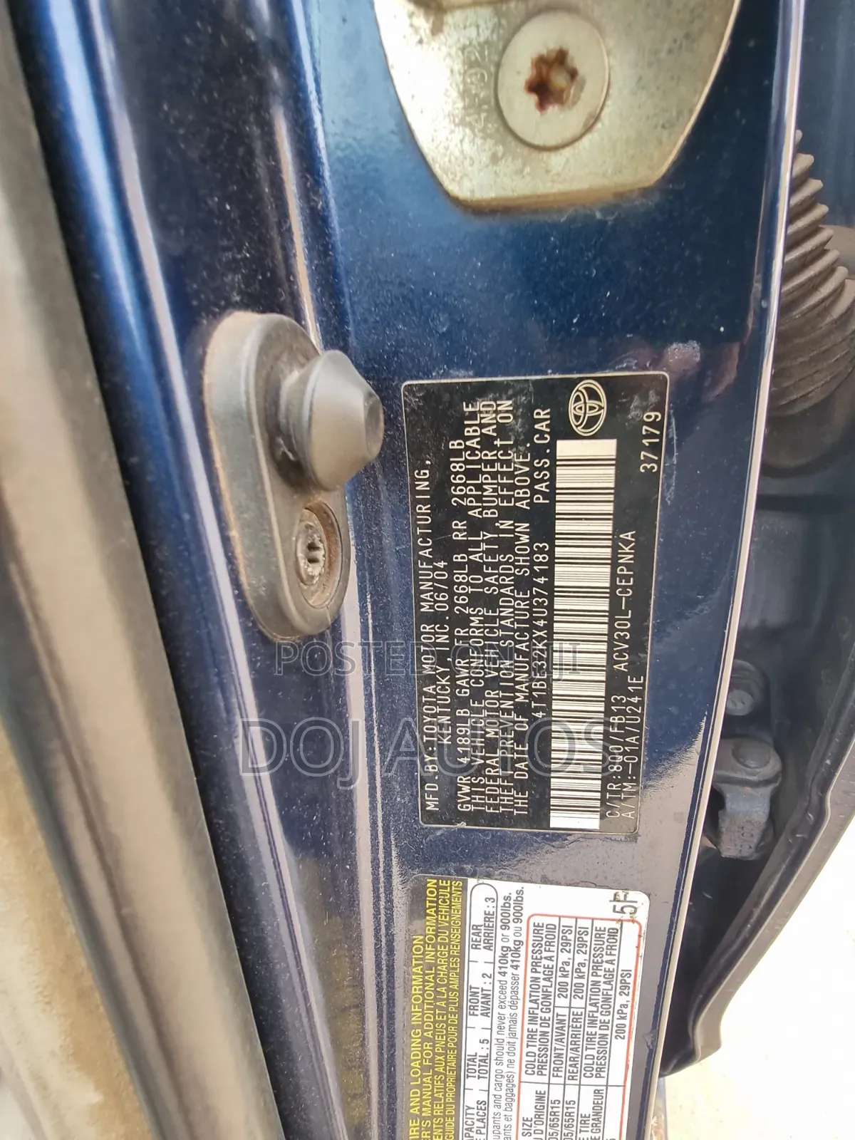 Toyota Camry LE 4dr Sedan (2.4L 4cyl 4A) 2004 Blue