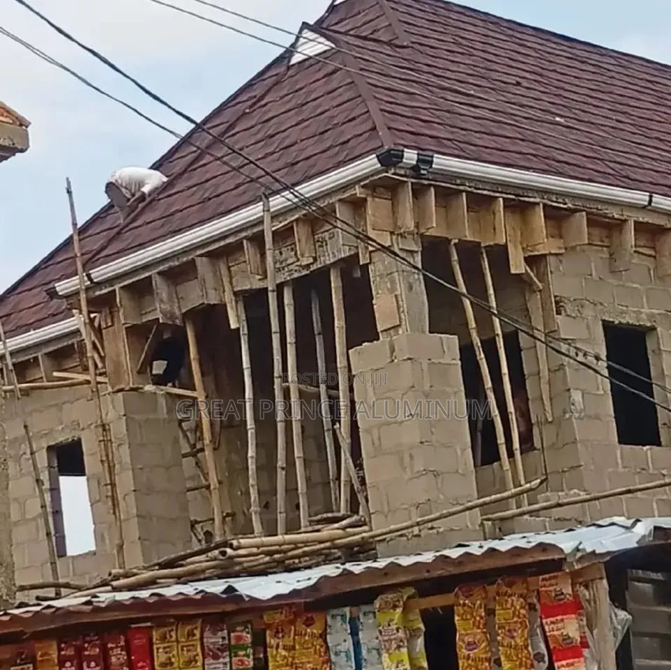 Stone Ties Roofing Sheet Black and White Brown and Black