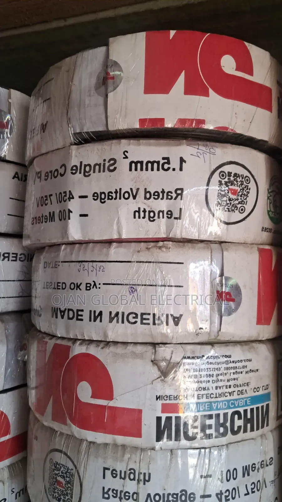 1.5mm Single Core Nigerchin