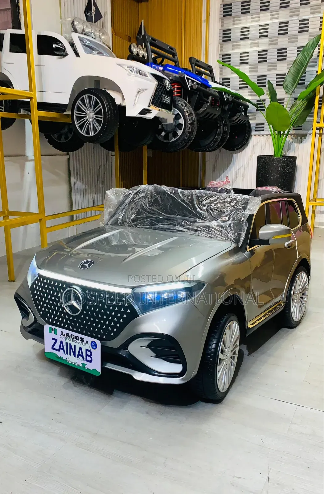 Licensed Grey Mercedes-Benz Electric Children Car for Kids Age 1-10