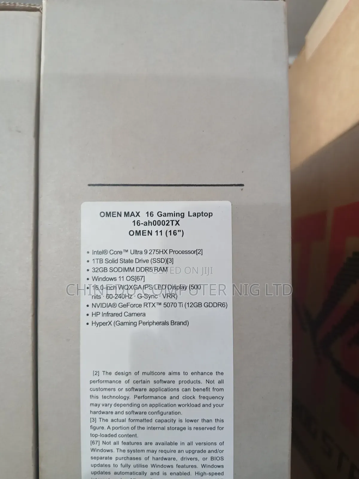 New Laptop HP Omen Max 16 32GB Intel Core Ultra 9 SSD 1T