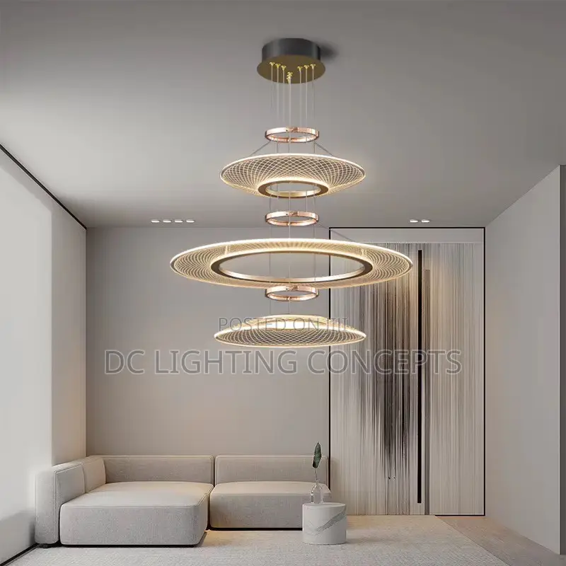Modern Nordic Ring Island Minimalist Led Acrylic Pendant Chandelier