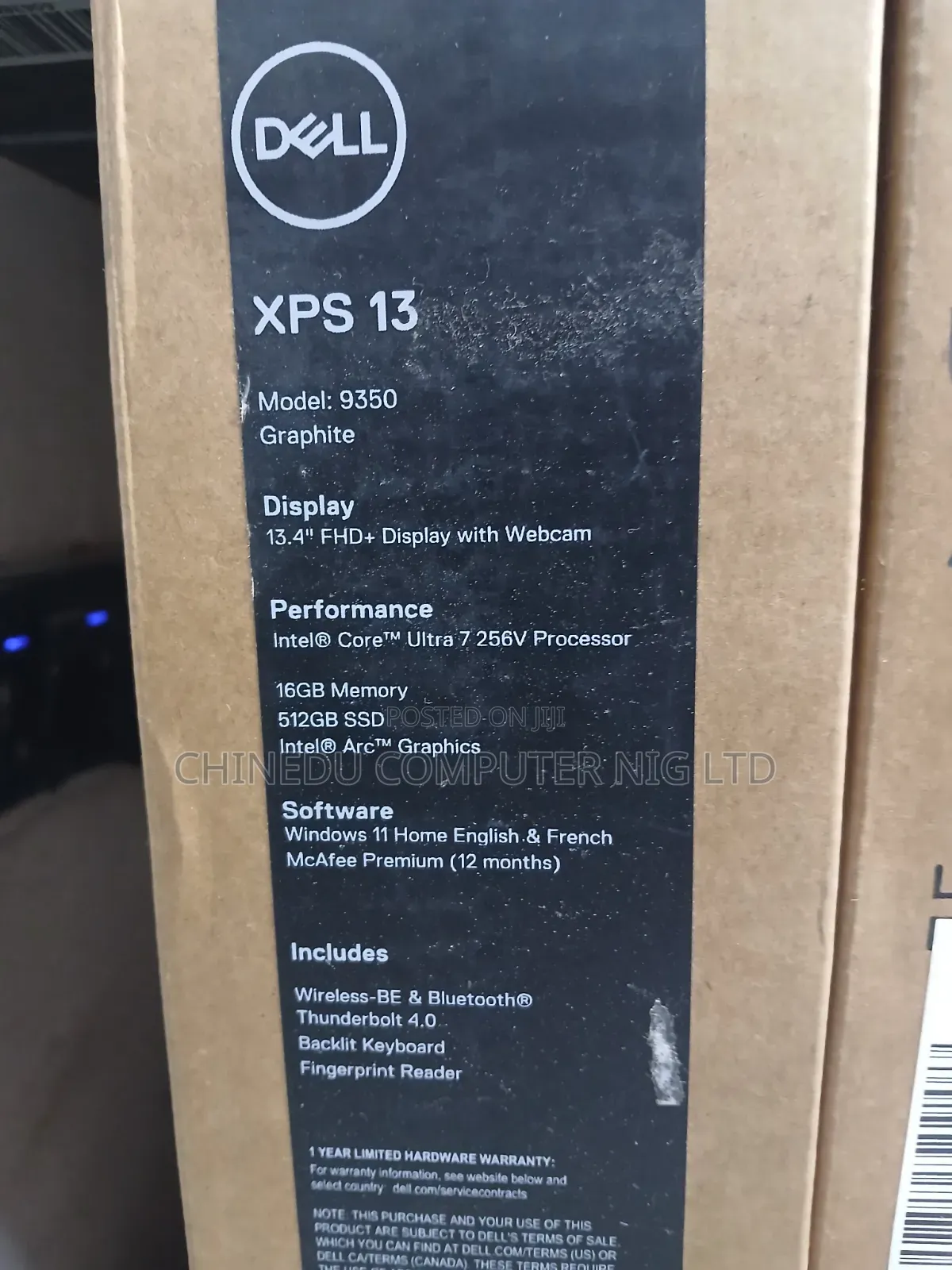 New Laptop Dell XPS 13 9350 16GB Intel Core Ultra 7 SSD 512GB