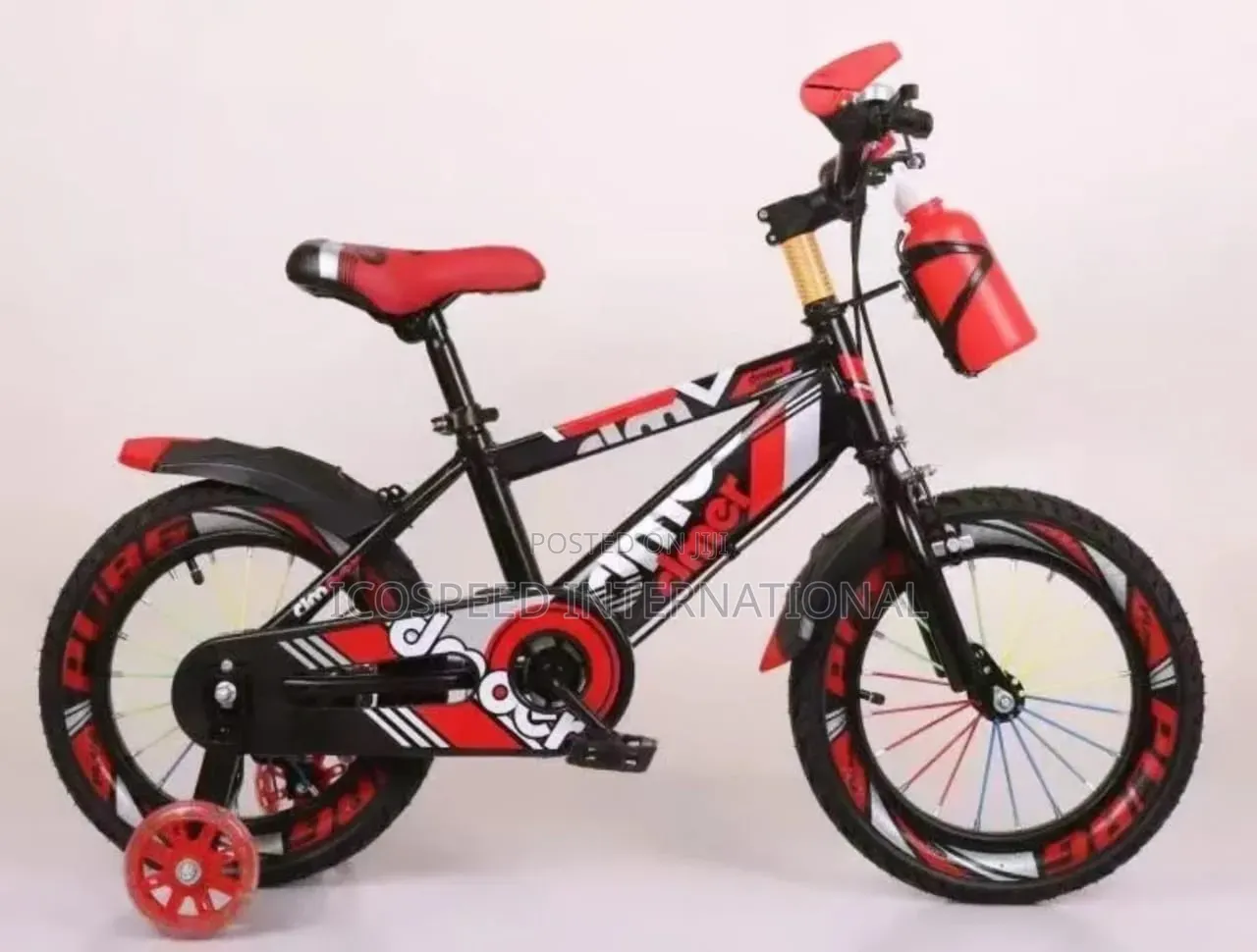 Red Bicycle for Kids Age 2-6 With Training Wheels