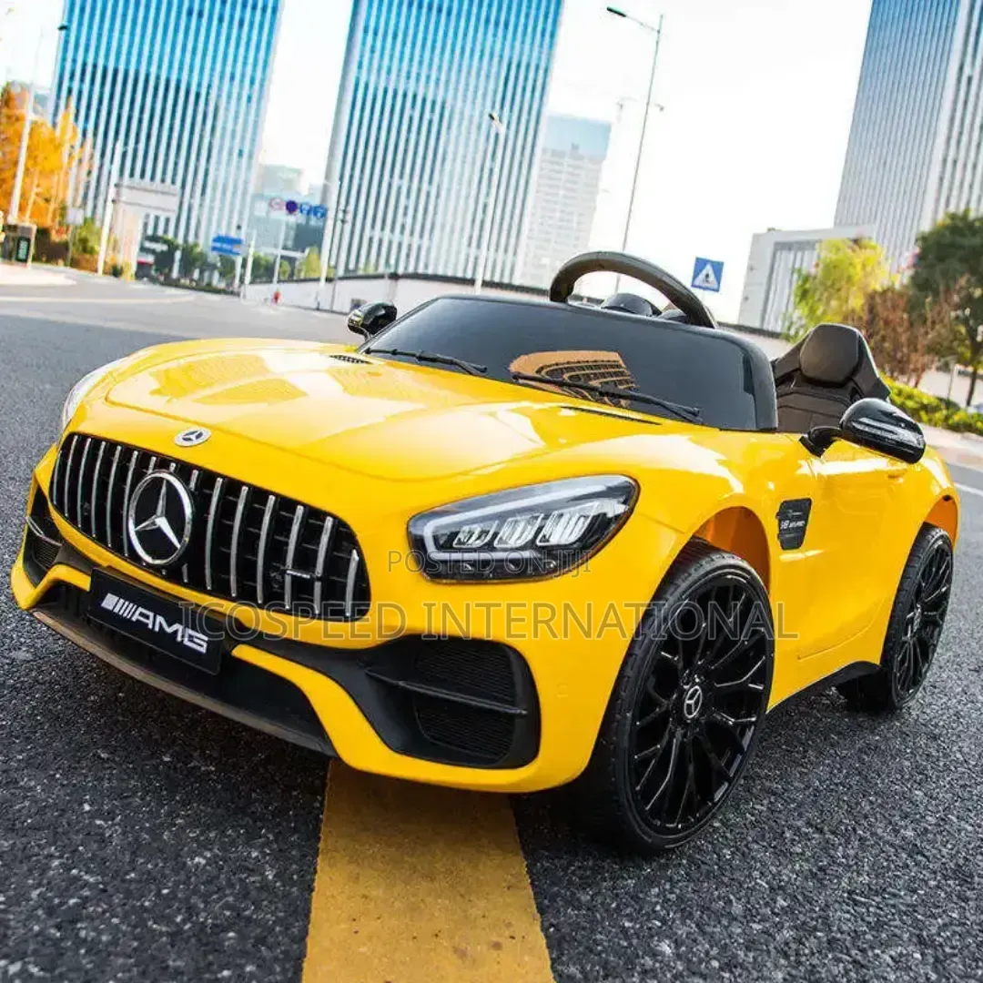 Licensed Yellow Mercedes-Benz AMG for Kids Age 1-7 With Remote Control