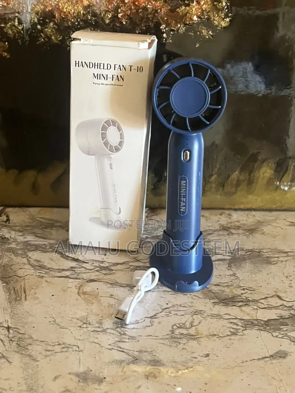 Powerful T-10 Handheld Mini Fan – Rechargeable Portable