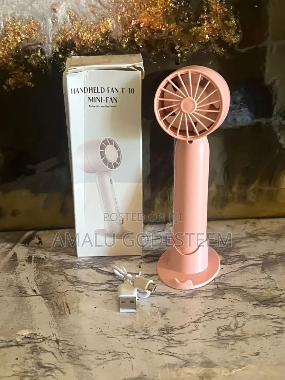 Powerful T-10 Handheld Mini Fan – Rechargeable Portable