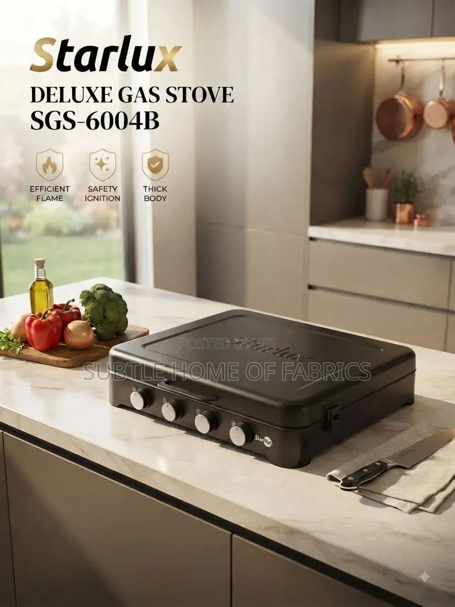 Starlux 4 Burner Deluxe Gas Stove SGS-6004B | Table Top Cooker