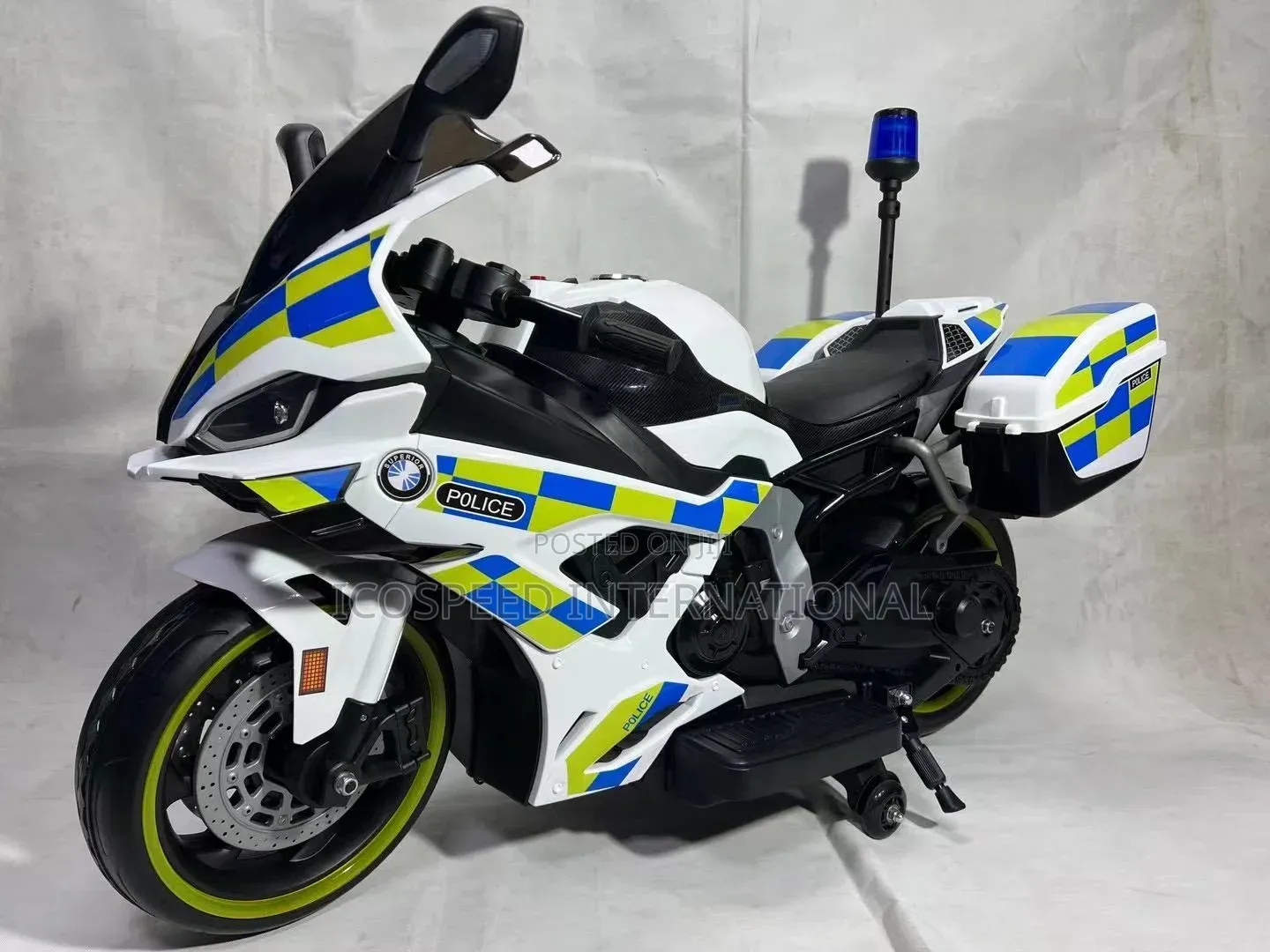 Police Rechargeable Powerbike for Kids Age 4-15 With Bluetooth