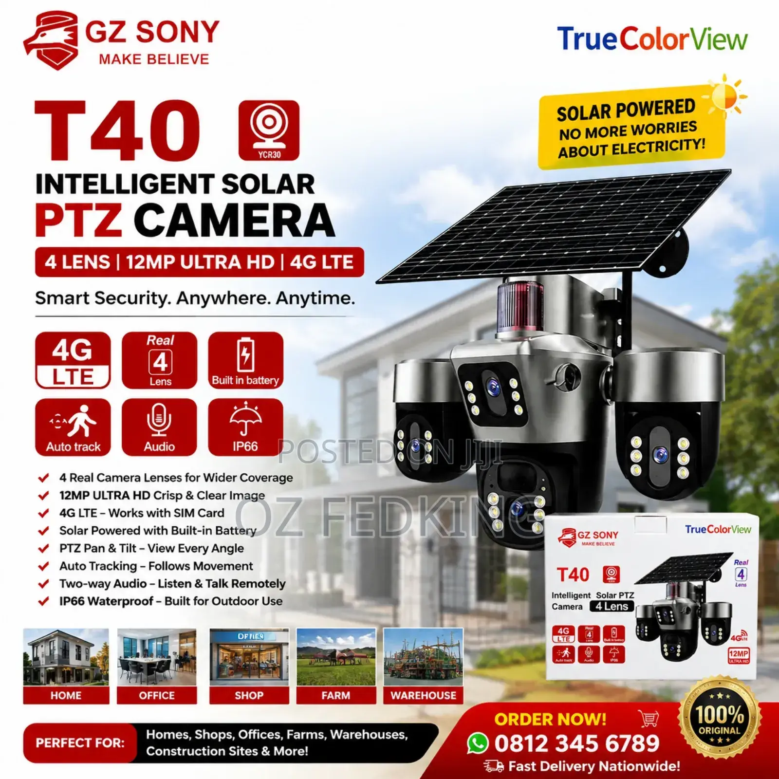 4lens V380 Ai Solar Camera