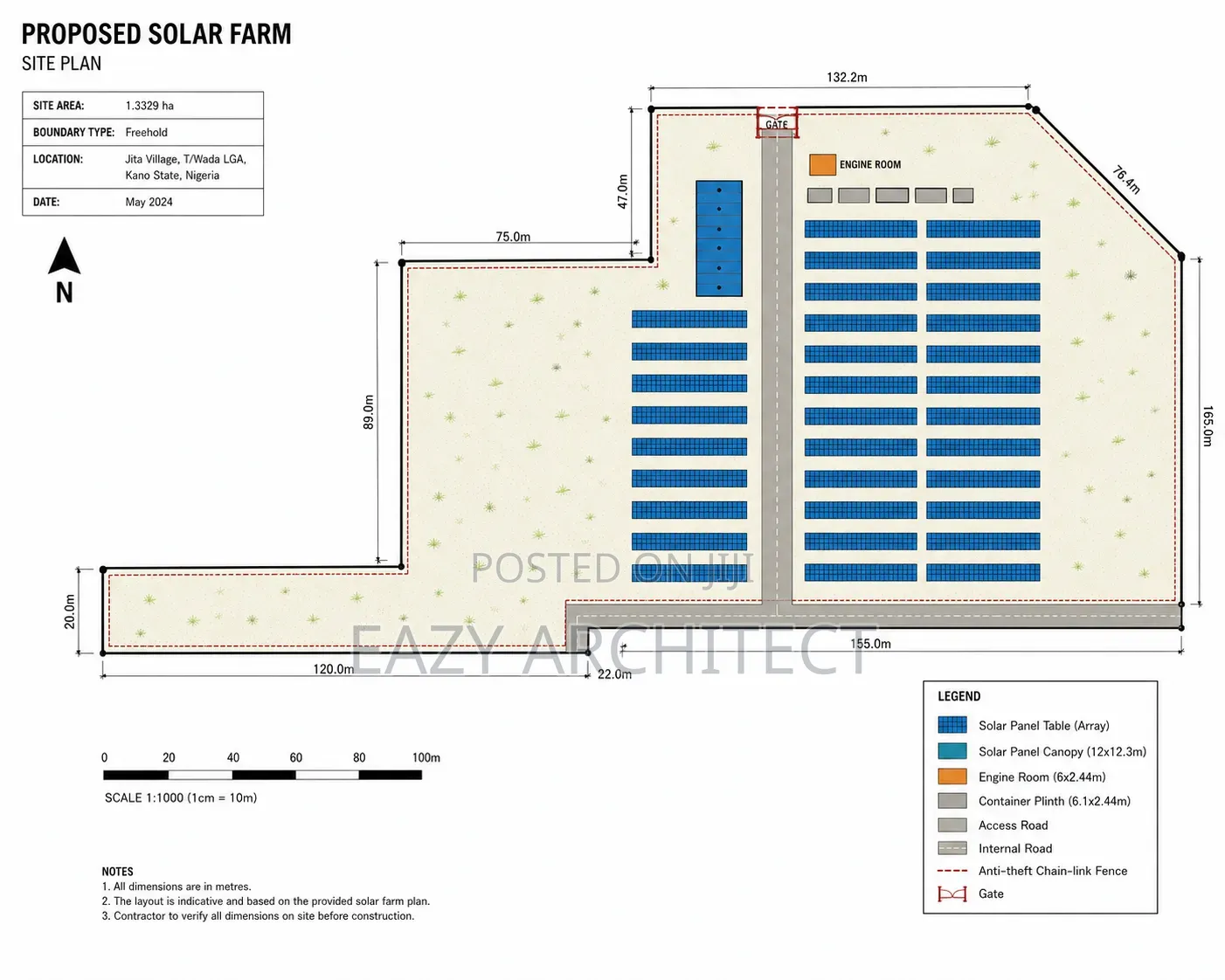 Solar Farm, Commercial Drawings, Arewa Building in Kano