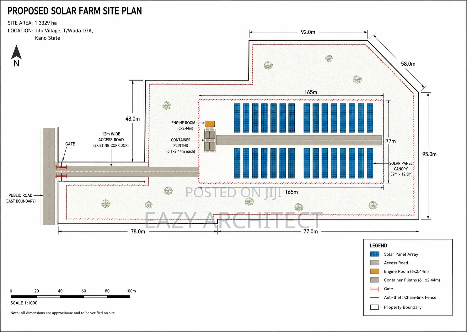 Solar Farm, Commercial Drawings, Arewa Building in Kano
