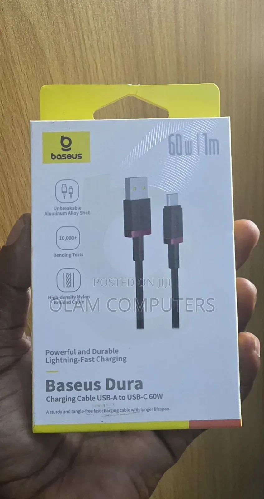 Baseus Dura Charging Cable USB-A to USB-C 60w