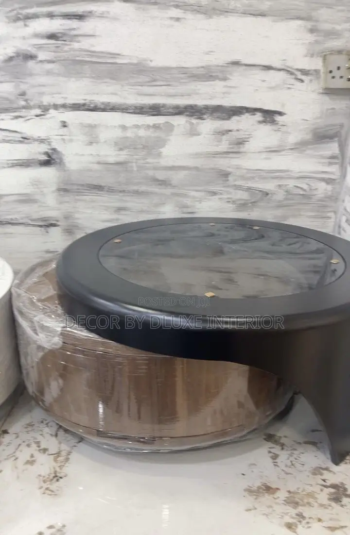 Unique Simple Round Wooden Coffee Table Set