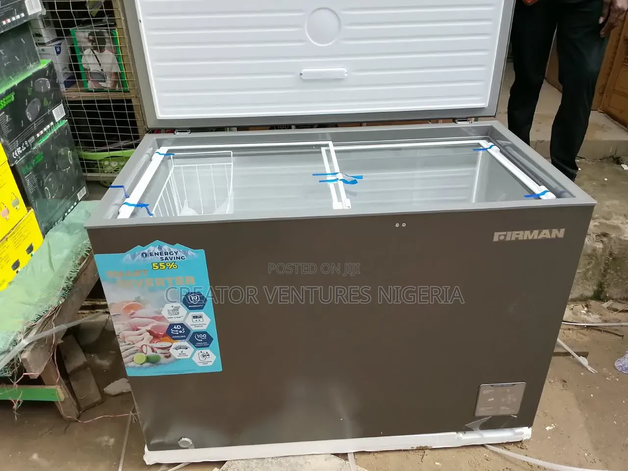 Inverter Firman Freezer With Glass,fast Blocking,retain Block,with Key