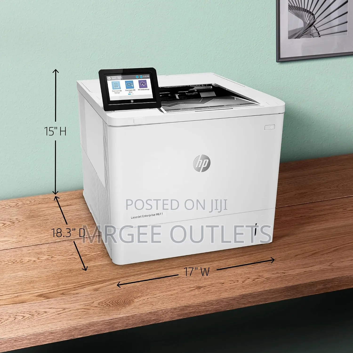 HP LaserJet Enterprise M611dn Printer Ethernet 2-Sided Printing
