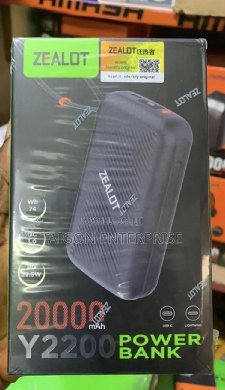 Zealot Y2200 (20,000 Mah) Fast Charge Powerbank