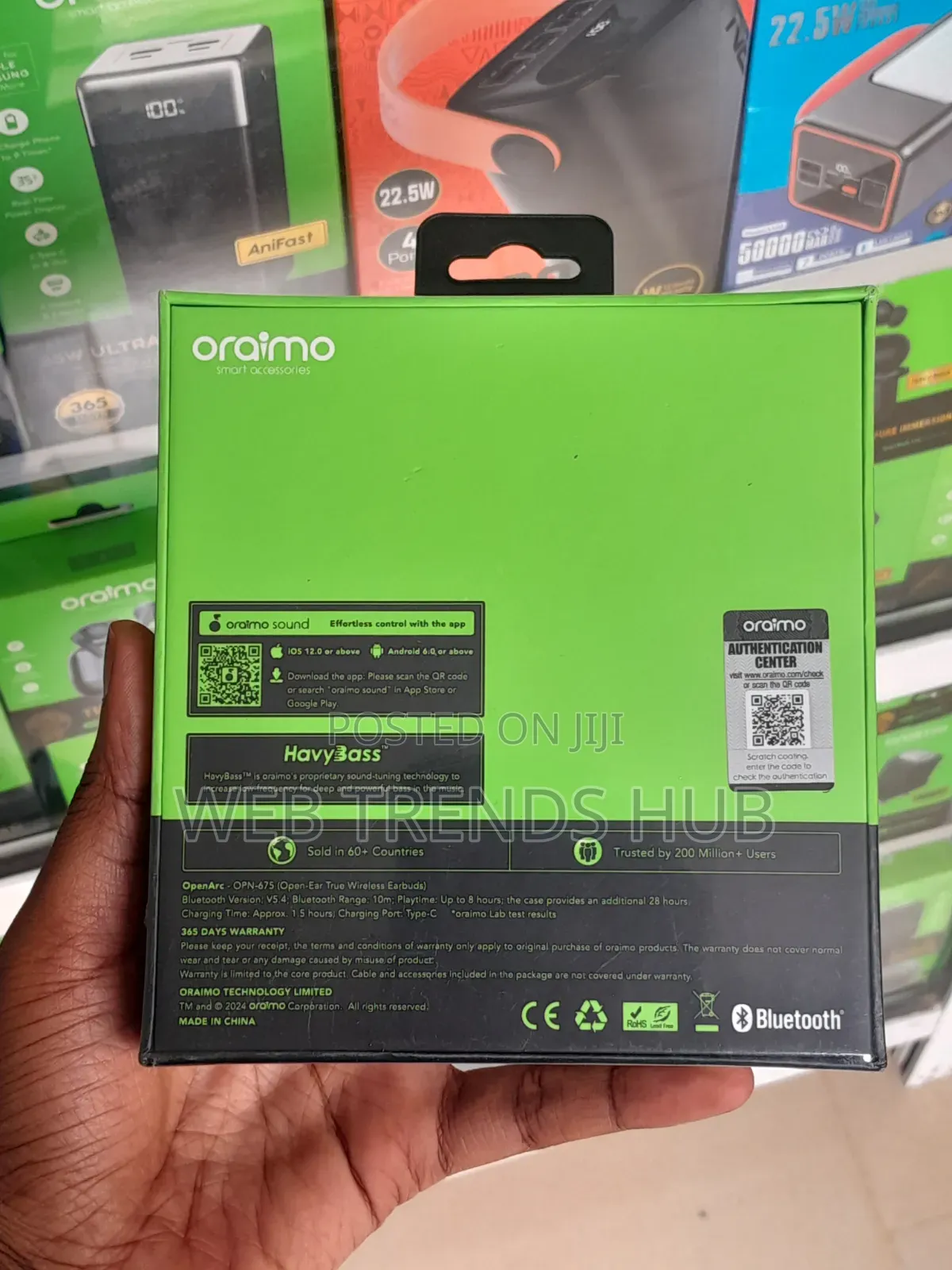 Oraimo OpenArc OPN-675 Open-Ear Wireless Earbuds - HavyBassTM