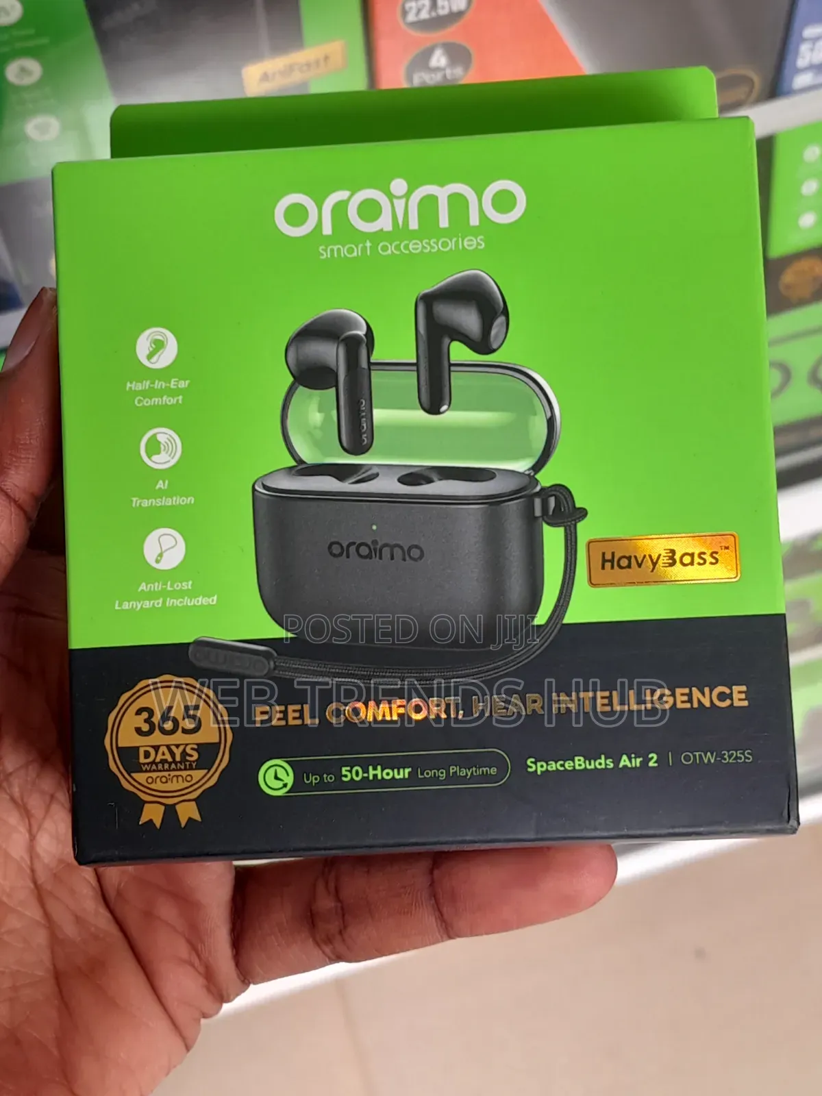 Oraimo SpaceBuds Air 2 (OTW-325S) - HavyBassTM AI Translation