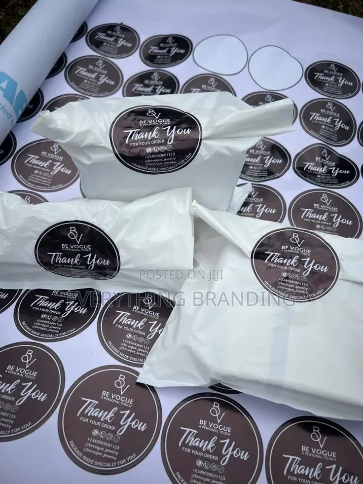 Waterproof Vinyl Sticker Printing 3x3in for Product Labels Branding