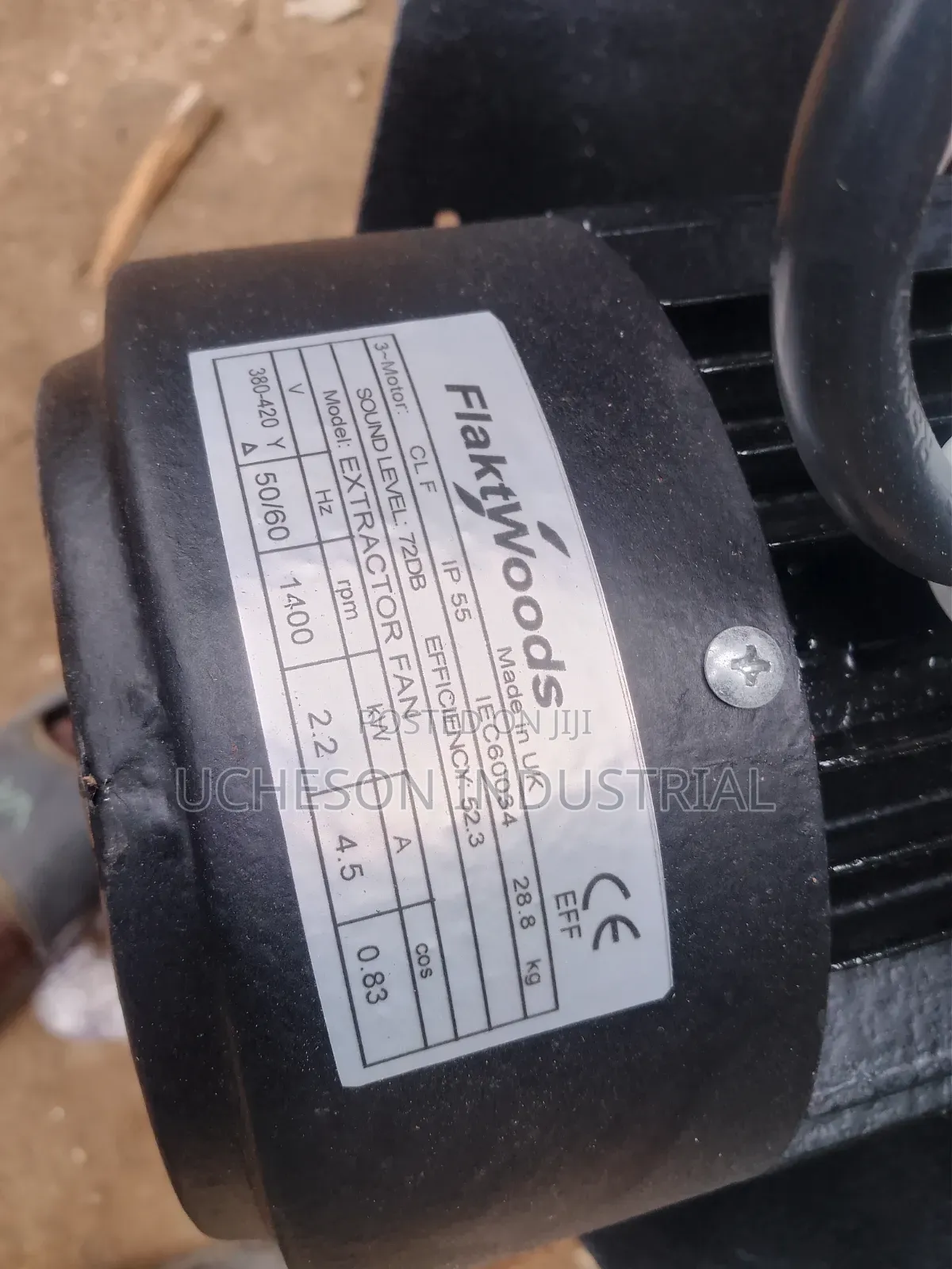 32" Industrial Wall Extractor Fan 2.2kw Flaktwoods Three Phase