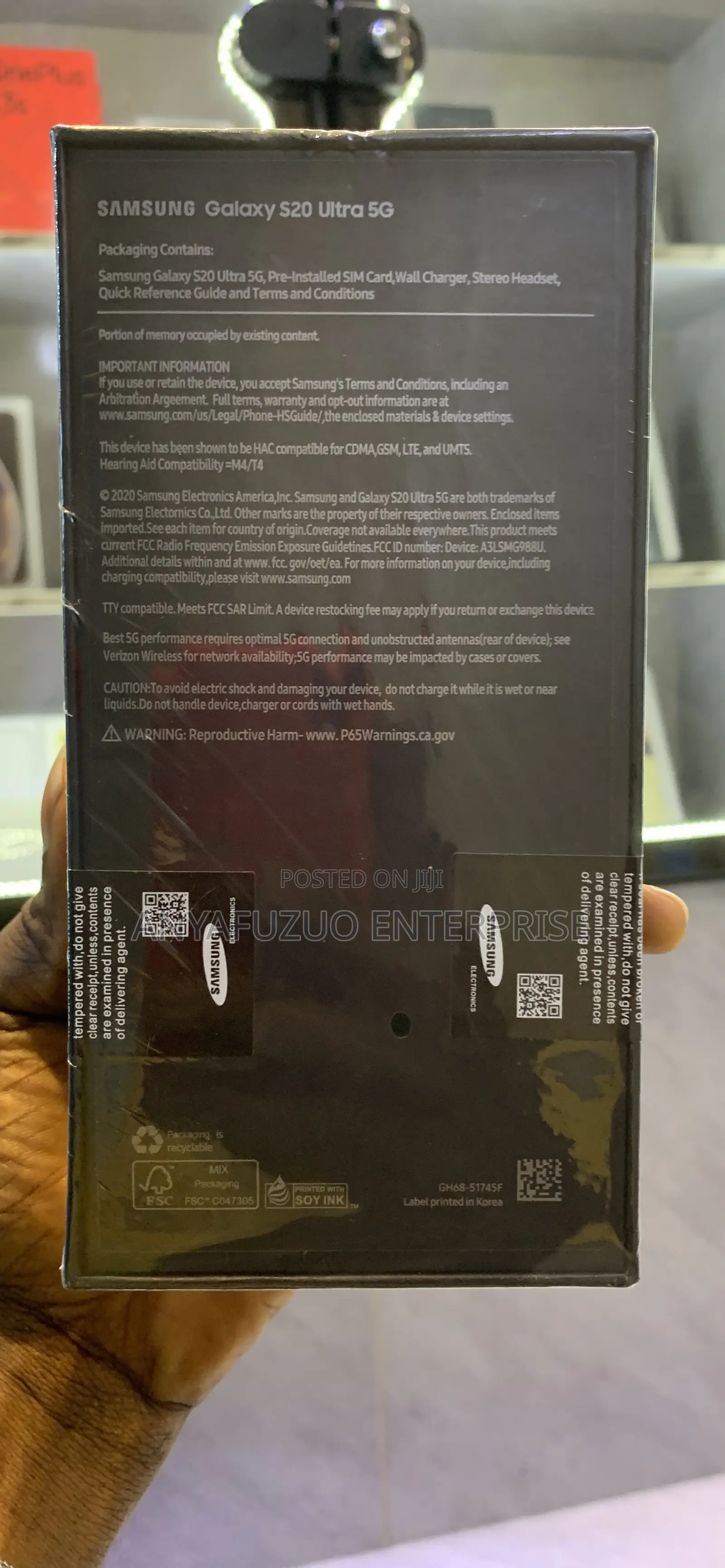 New Samsung Galaxy S20 Ultra 5G 128 GB Gray