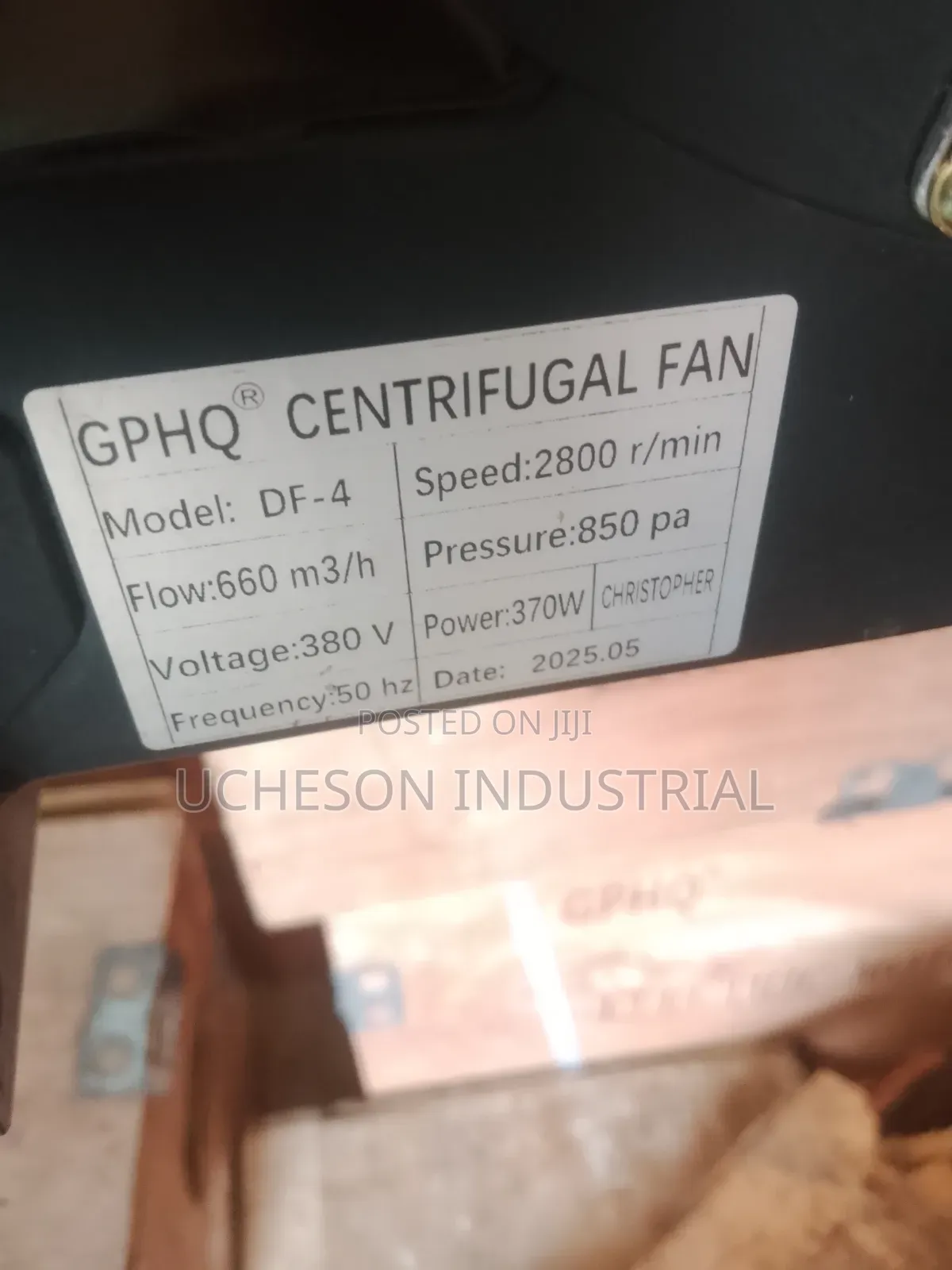 Centrifugal Blower 370 Watts 380v Industrial Oven Fan
