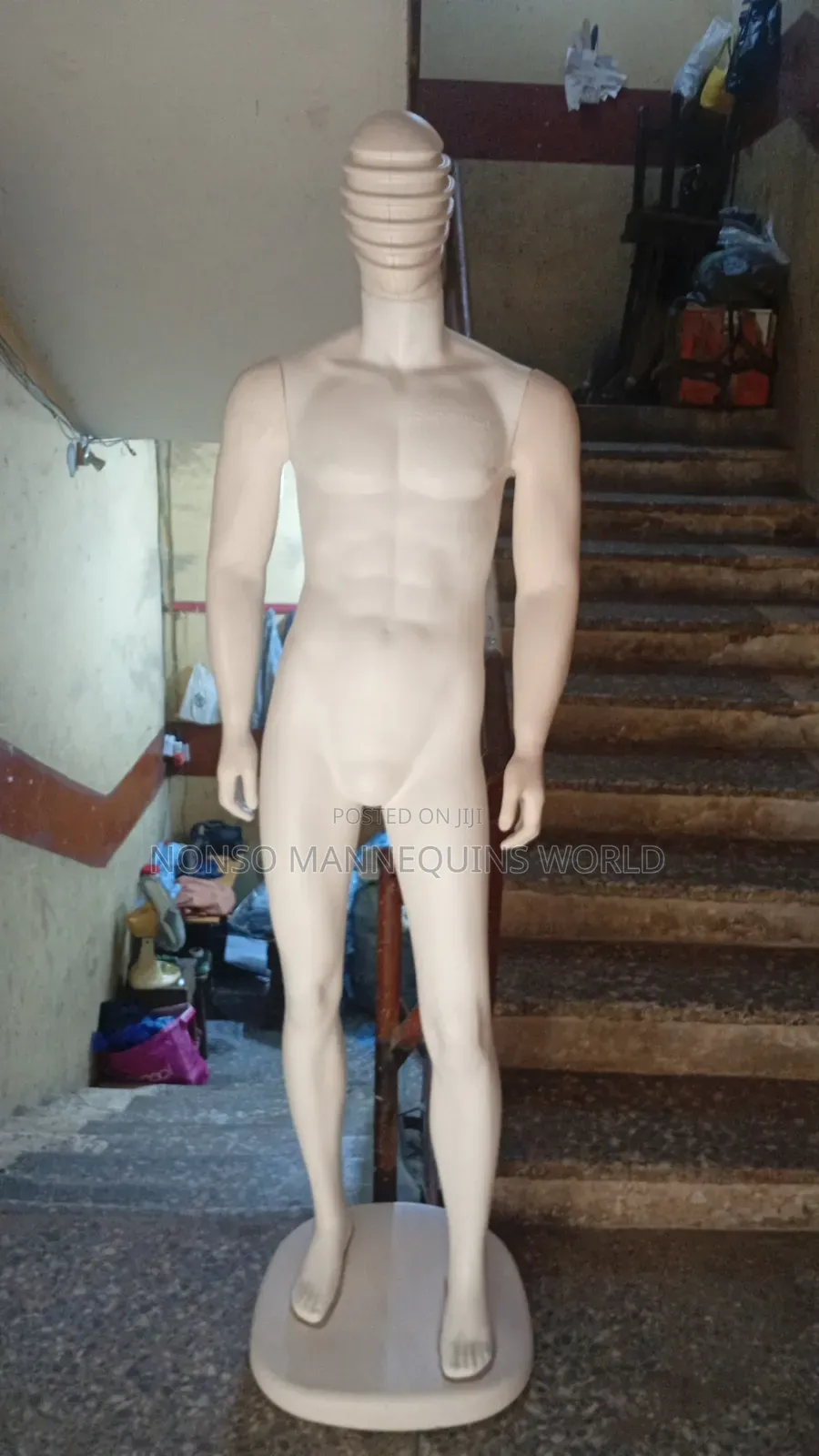 Robot Head Male White Plastic Display Mannequin