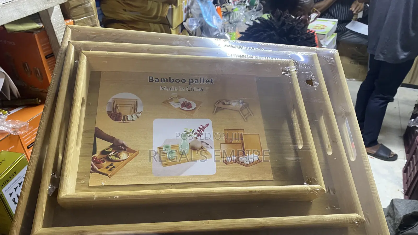 3 in 1 Bamboo Pallet Tray