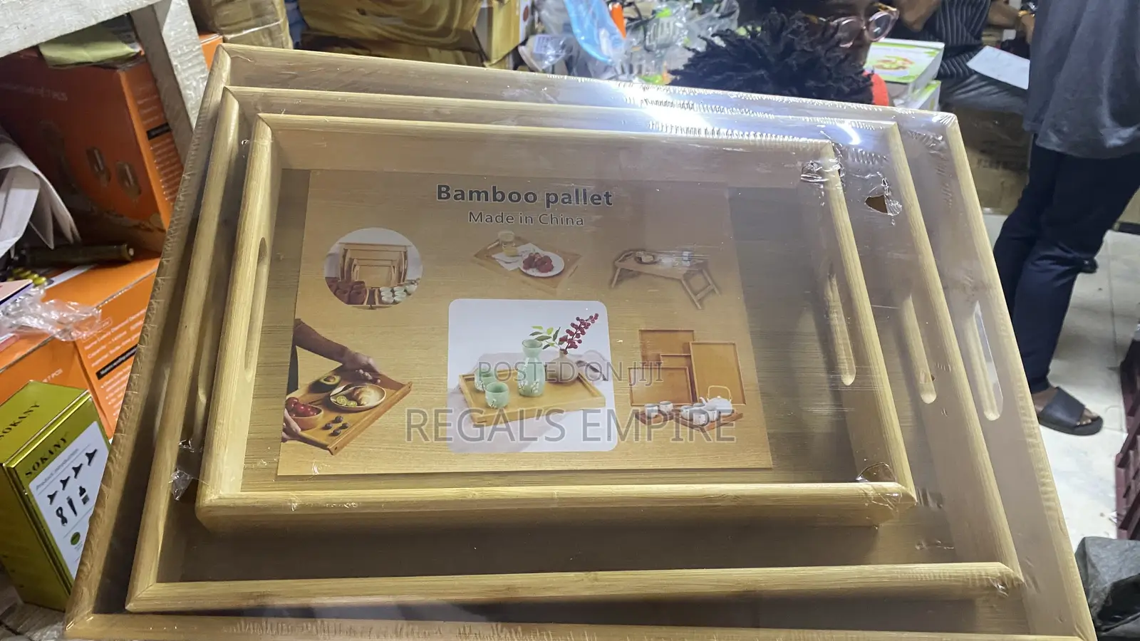 3 in 1 Bamboo Pallet Tray