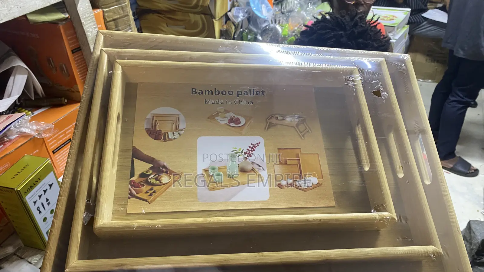 3 in 1 Bamboo Pallet Tray